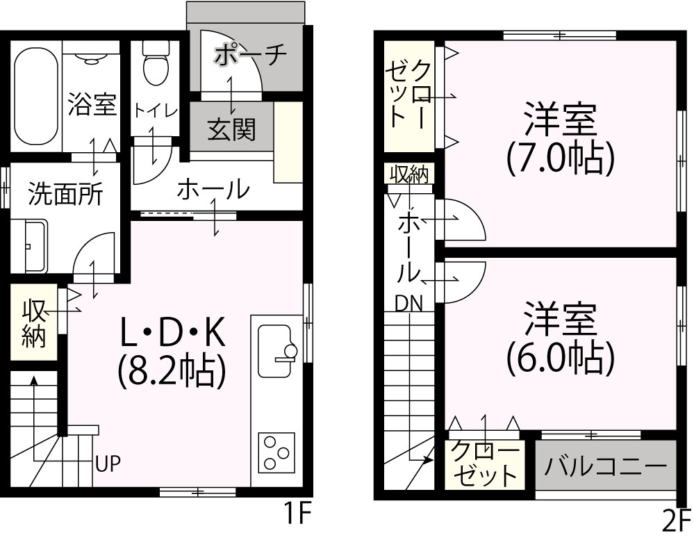 2階建て2LDK　N-01　909万円