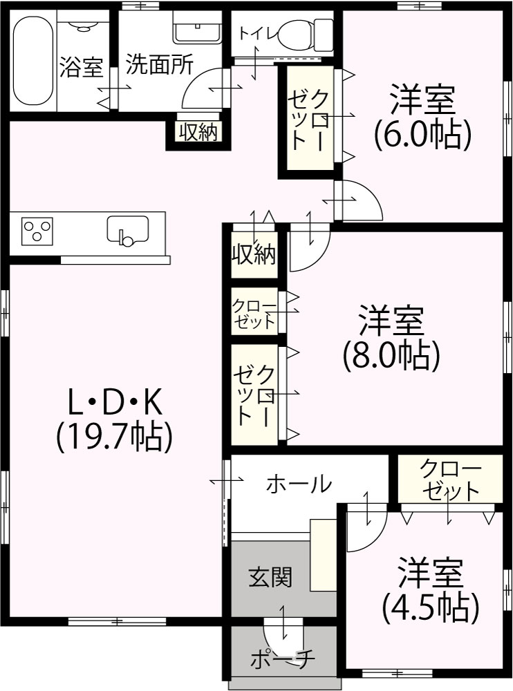 平屋3LDK　S-18　1,395万