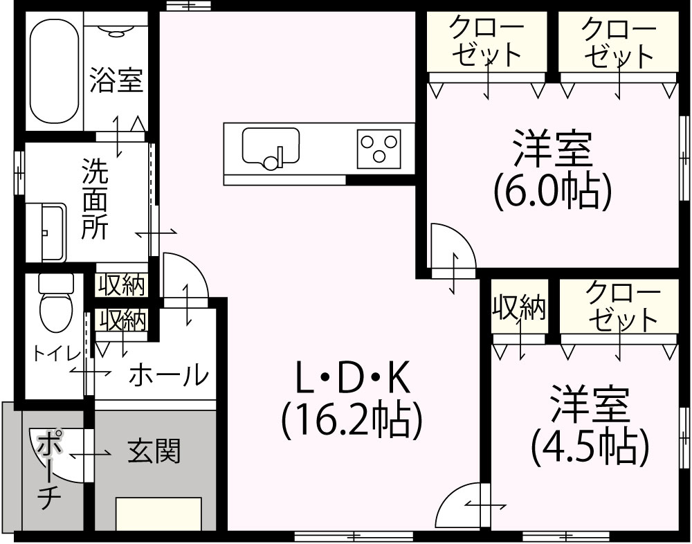 平屋2LDK　EW-06　1,096万