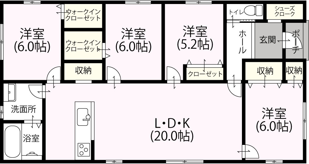 平屋4LDK　EW-17　1,526万