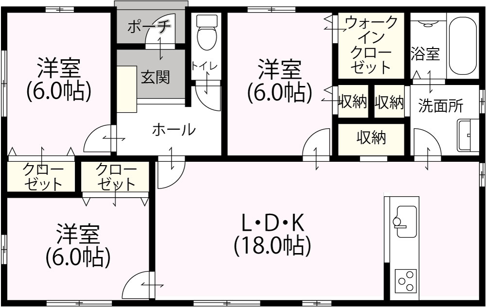 平屋3LDK　N-13　1,365万
